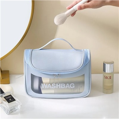 Kristaller Косметичка женская Washbag zippered envelope, голубой