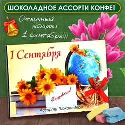 Шоколадные конфеты в коробке "1 сентября", ассорти, 210 г