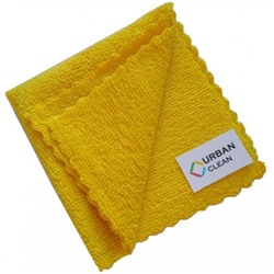 Салфетка из микрофибры, 29*29 см, 220 г/м2, желтая, Urban clean, б/уп.