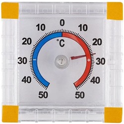 Термометр оконный Биметаллический квадратный ТББ в п/п