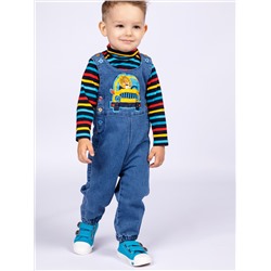 Полукомбинезон детский текстильный джинсовый для мальчиков