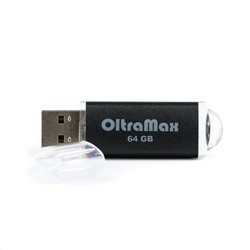 Флешка oltramax 30, 64 гб, usb2.0, чт до 15 мб/с, зап до 8 мб/с, черная No brand