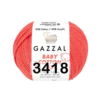 Пряжа Gazzal Baby Cotton 25 (моток 25 г/82 м)