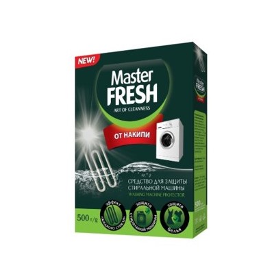 MASTER FRESH Порошок от НАКИПИ для стиральных машин 500г коробка 4807