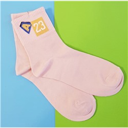 Длинные носки XINMEILIN, хлопок 80%, размер 36-39, светло-розовые, арт.37.0747