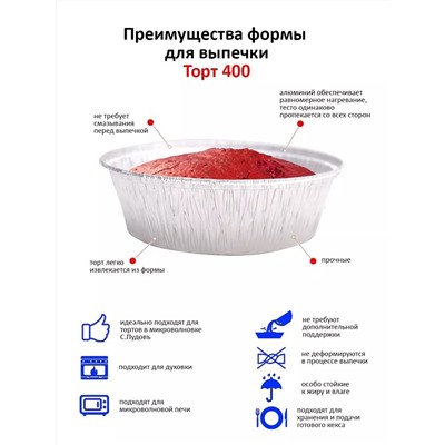 Форма для выпечки Торт 400 С.Пудовъ, набор из 2 шт