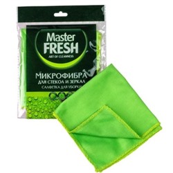 MASTER FRESH Салфетка Микрофибра для стекол и зеркал 30*30см 1 шт