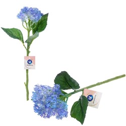 Цветок искусственный Гортензия 35см синий /993-0493/