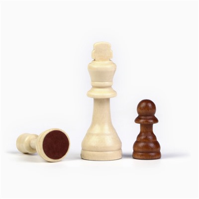 Шахматы деревянные 50х50 см "Морская карта", король h-9 см, пешка h-4.5 см