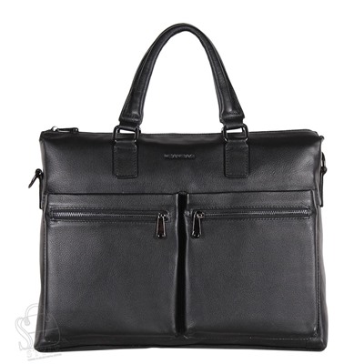 Портфель мужской кожаный 17-9916-3H black Heanbag