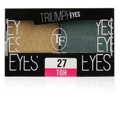 Триумф tf Тени для век двухцветные Triumph eyes 27 золото+изумруд 93564