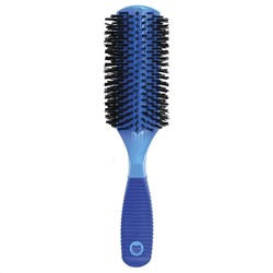Ollin Щётка для укладки волос 730536, 7 рядов, нейлоновая щетина, пластик, синий, 17 см