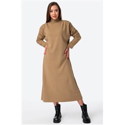 Женское удлиненное платье-свитер в рубчик Happy Fox