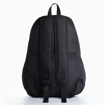 Рюкзак школьный текстильный, 31х15х45 см, отдел на молнии, цвет черный NAZAMOK