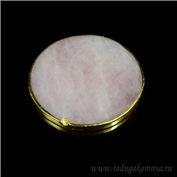 Пластина из розового кварца "Подставка под горячее" 87*87*7мм