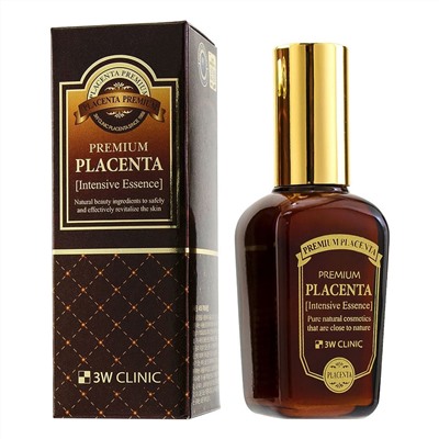 3W Clinic Эссенция для лица антивозрастная с плацентой / Premium Placenta Intensive Essence, 50 мл