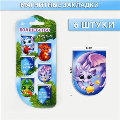 Магнитные закладки 6 шт ArtFox