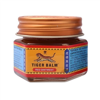 Tiger Balm Натуральный тигровый бальзам для тела Красный тигр / Red Ointment, 19,4 г