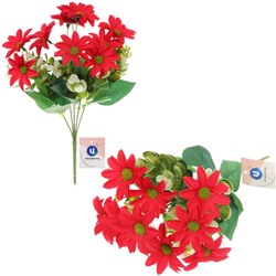 Цветок искусственный Хризантема 30см красный /993-0508/