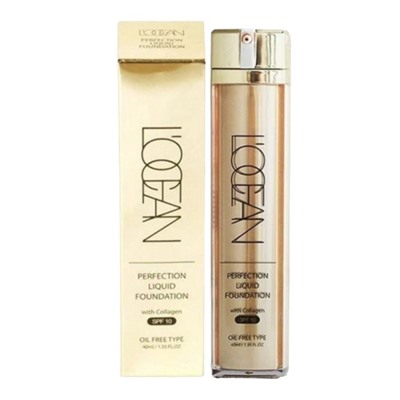 L’ocean Тональная основа / Perfection Liquid Foundation With Collagen, 21 Clear Beige, 40 мл