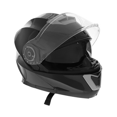 Шлем модуляр с двумя визорами, размер M (57-58), модель - BLD-160E, черный глянцевый