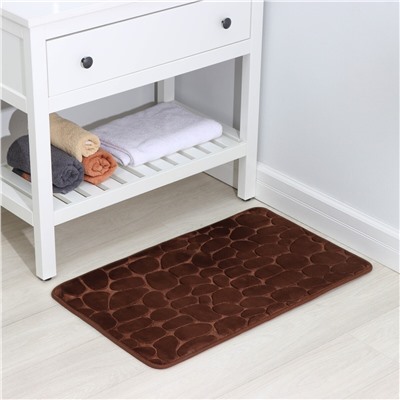 Коврик для дома с эффектом памяти savanna memory foam, 50×80 см, цвет коричневый SAVANNA