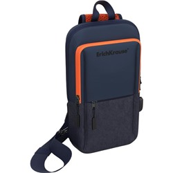 Рюкзак ErichKrause 6L CityLine с одним плечевым ремнем, 35*21*8 см, 1 отд., синий/оранжевый