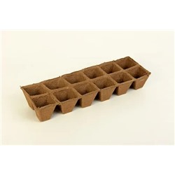 Торфяные горшки (50*50) квадратные (цена за 5 блоков по 12 ячеек (Экоторф)