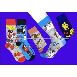 Nice Socks (AMIGOBS) ЦВЕТНЫЕ ВЫСОКИЕ НОСКИ на вешалке арт. 2209 фактически 37-43