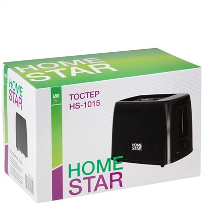 Тостер 650Вт HOMESTAR HS-1015 черный (106193)