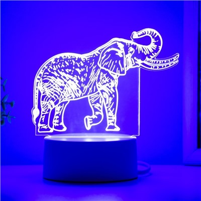 Светильник "Слон" LED белый 16х9,5х13 см RISALUX