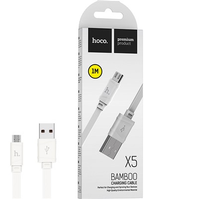 Кабель USB для зарядки Micro 1,0м 2.4А HOCO X5