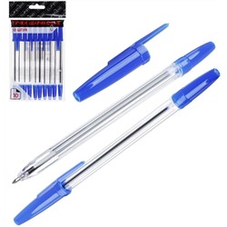 Ручка шариковая (10шт) цвет синий PO40 (102-048)