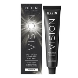 Ollin Крем-краска для бровей и ресниц / Vision, черный, 20 мл