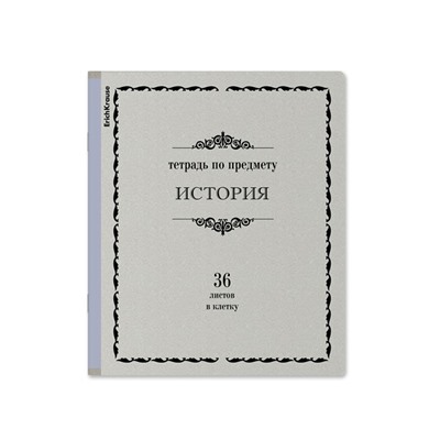 Тетрадь предметная ИСТОРИЯ, 36 листов в клетку, ErichKrause "Академкнига", обложка мелованный картон, блок офсет 100% белизна, инфо-блок (за 5 шт.)