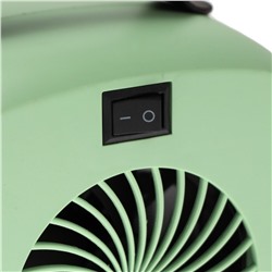 Мини тепловентилятор настольный lto-01, 500вт, 4м2, от сети, зеленый No brand