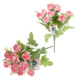 Цветок искусственный Роза 30см ярко-розовый /993-0482/
