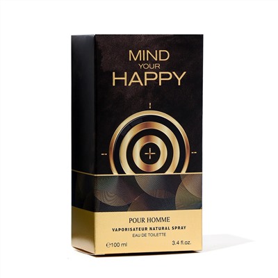 Туалетная вода мужская mind your happy, 100 мл No brand