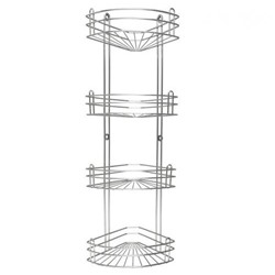Полка угловая 4х-ярусная хром RUS-385026-4 1/2