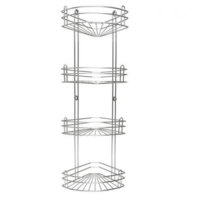 Полка угловая 4х-ярусная хром RUS-385026-4 1/2