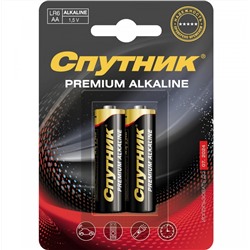 Элемент питания R6 Alkaline (2шт) Спутник Premium