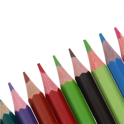 Карандаши 18 цветов calligrata, эконом, заточенные, шестигранные, пластиковые, пенал-тубус и 2 чернографитных карандаша с ластиком в подарок Calligrata