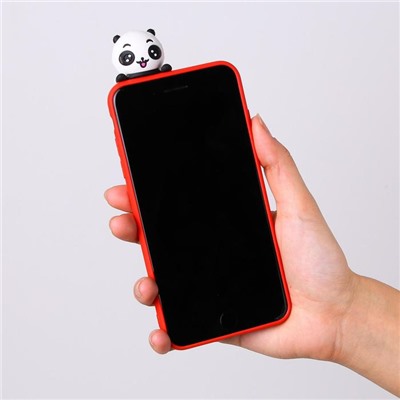 Чехол для телефона iPhone 7,8 «Радостный панда», с персонажем, 6,8 х 14,0 см