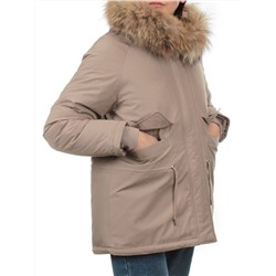 7350 DK. BEIGE Куртка зимняя женская (200 гр. холлофайбер)