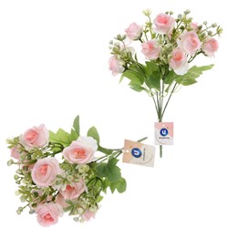 Цветок искусственный Роза 30см розовый /993-0460/