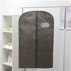 Чехол для одежды с окном, 60×100 см, спанбонд, цвет серый No brand