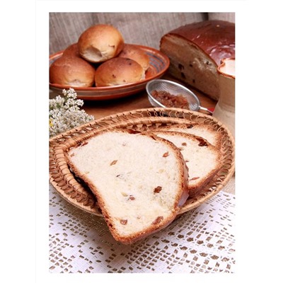 Готовая хлебная смесь Бабушкин хлеб с изюмом и корицей,  0.5 кг