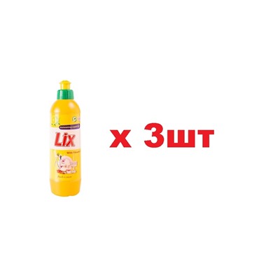 Lix Средство для мытья посуды Лимон 400гр